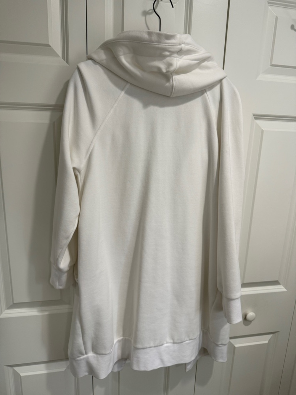 Fabletics Cream Hooded Open-Front Jacket - Picture 2 of 3